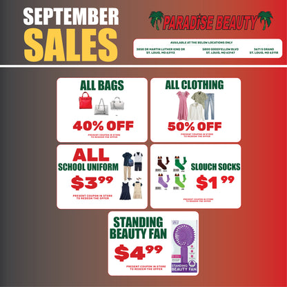 SEPTEMBER SALES!!