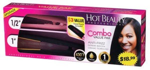Kiss Products Hot Beauty 2-in-1 Flat Iron Value Pack