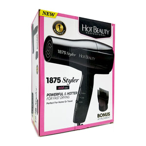 Hot Beauty Professional 1875 Styler Hair Blow Dryer Mid Size