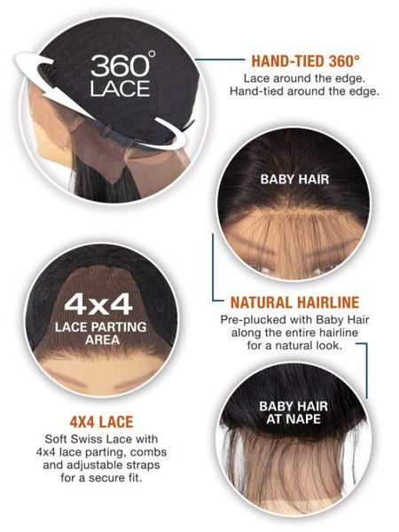 100% Human Hair Wig 10A 360 STRAIGHT 28” (Natural Black)
