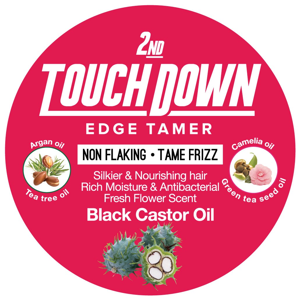 Touch Down Edge Control Black Castor Oil Non Flaking 2.82 oz