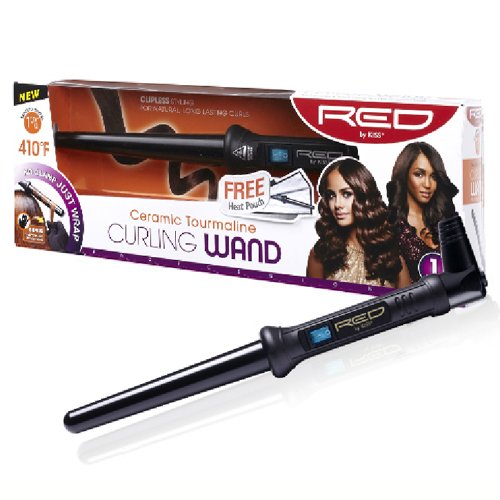 RED BY KISS Ceramic Tourmaline Curling Wand 1 1/2"