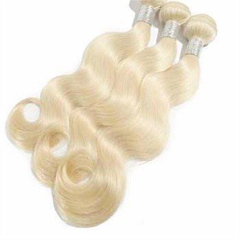 3 Bundle DEAL White Blond Brazilian Unprocessed Hair Body Wave & Straight (White Blond)